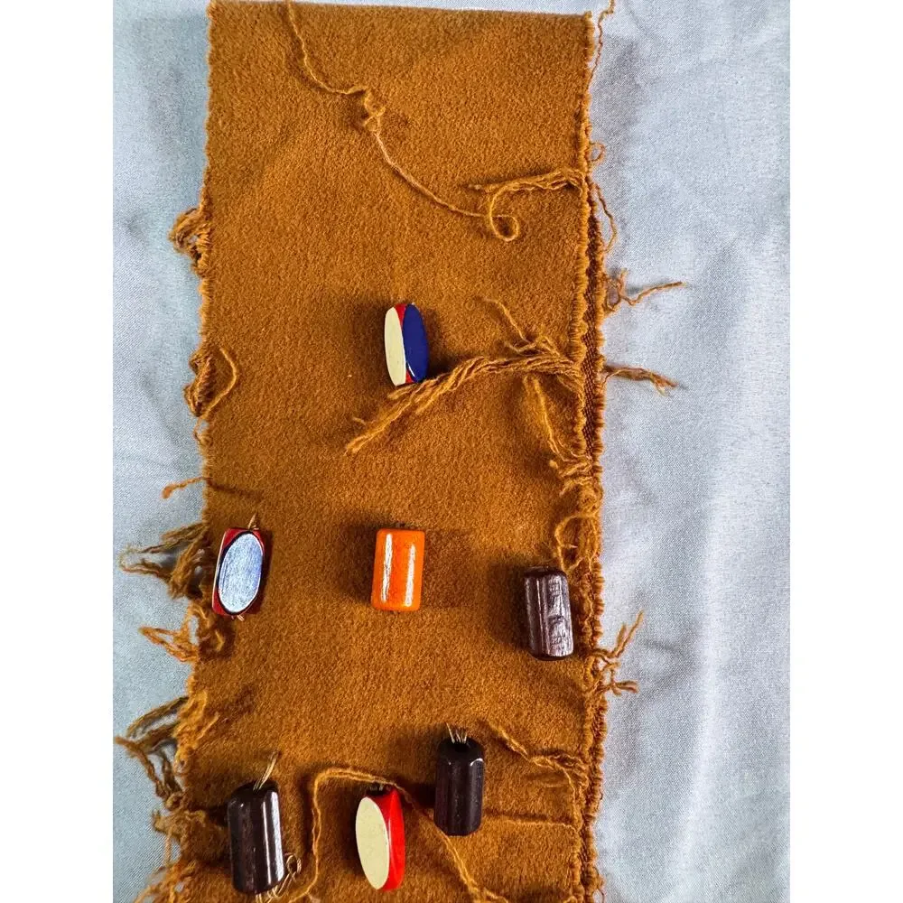 Vintage Handmade Fringed Beaded Vest Folk Art Camp Costume Embroidered Patches